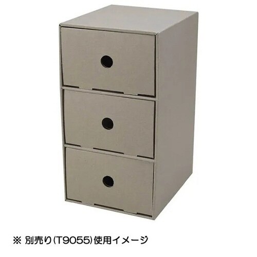 収納ミニカラーボックス卓上サイズ3段 グレー×5