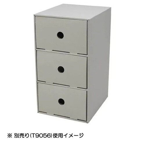 収納 ミニカラーボックス卓上サイズ 3段 薄灰×5