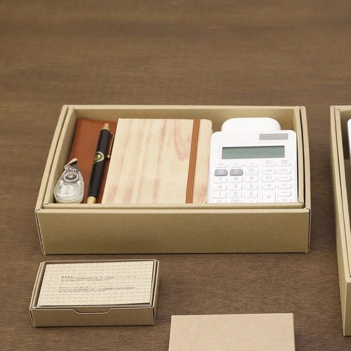 収納 フタ付きボックス Sサイズ クラフト×10