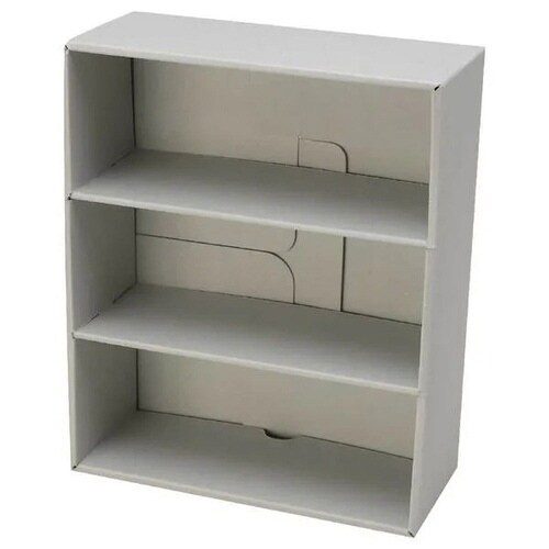 収納ミニシェルフ卓上サイズ 3段 ライトグレー×5