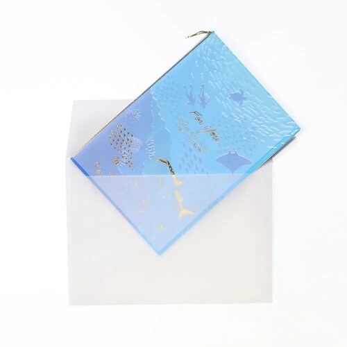 グリーティングカード フォーユー 海と魚たち×12