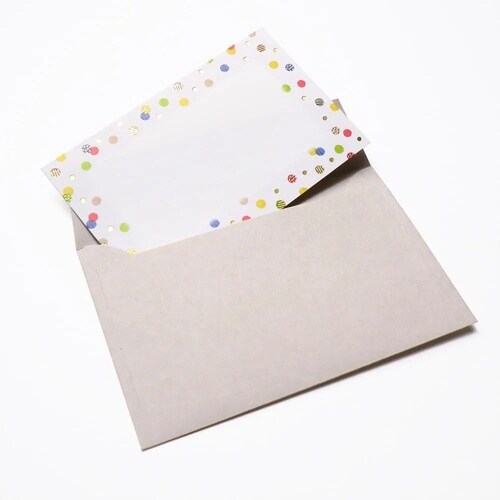 メッセージミニカード封筒付きドットパターン×10