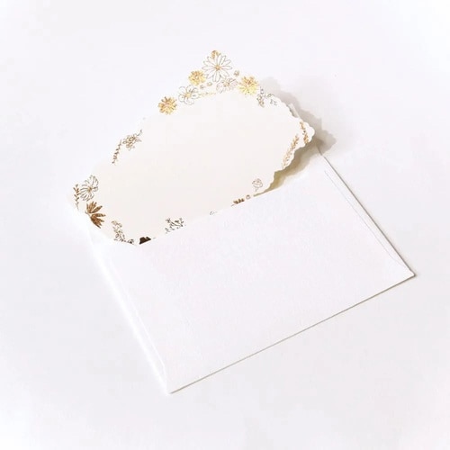 メッセージミニカード封筒付きグレイスフラワー×10