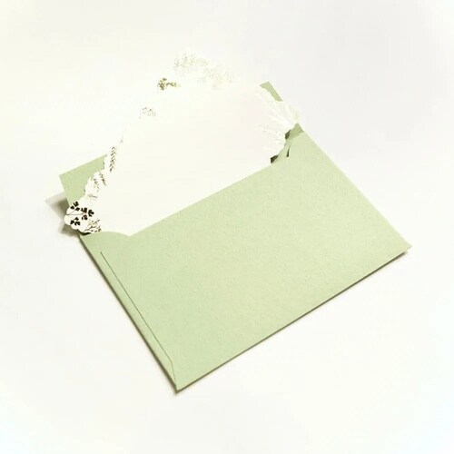 メッセージミニカード 封筒付き カームリーフ×10