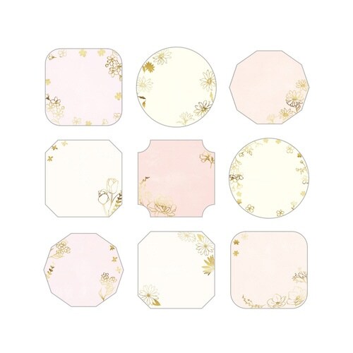 色紙 メッセージシール フラワー×10