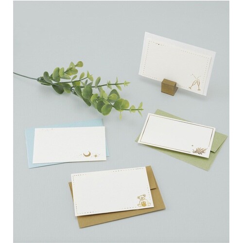 メモリーズ ミニカード 封筒付き 乾杯×10