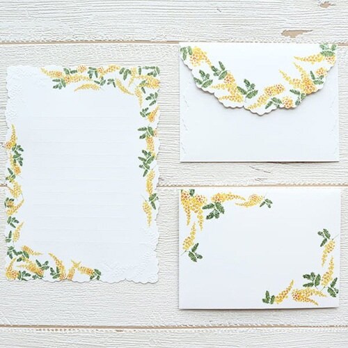 ミニレターセット ミモザ×10