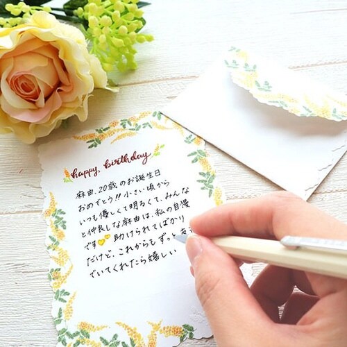 ミニレターセット ミモザ×10