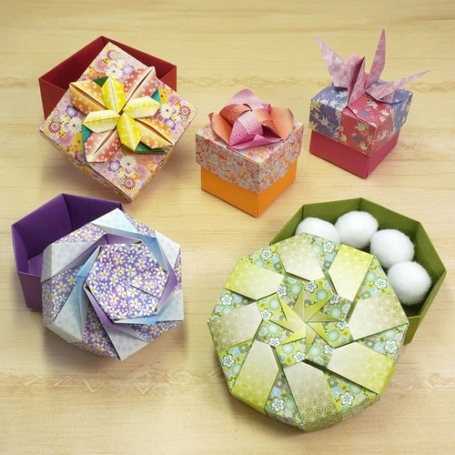 小物入れ折り紙 和箱×10