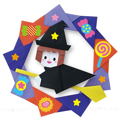 ハロウインリースおりがみ×10