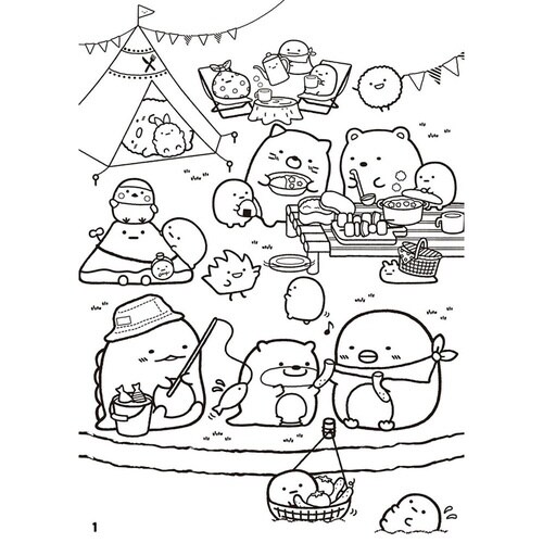 A5ぬりえ すみっコぐらし×30