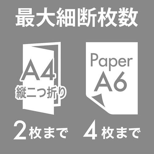 パーソナルシュレッダ デスクトップ/ブラック
