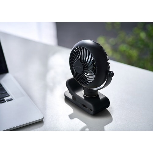 ポータブルファン クリップ式 ブラック