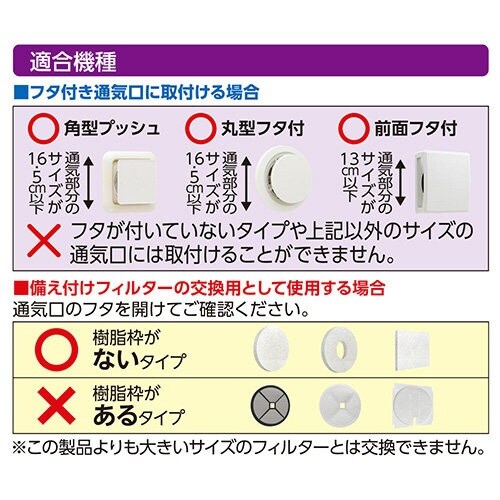 アレルブロックフィルターフタ付通気口用NEW×20