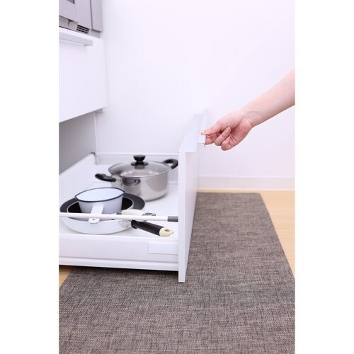 はっ水加工 丸洗いキッチンマット120cm BR