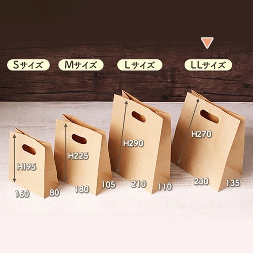 手提げ紙袋イーグリップクラフトLL500