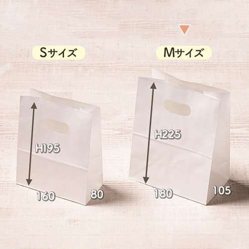 手提げ紙袋 イーグリップ ホワイト M500