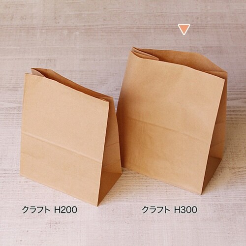 マチ付紙袋角底袋クラフトH3001000