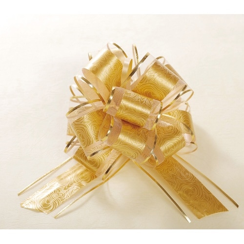 リボンワンタッチリボンフラアリーNo3ゴールド