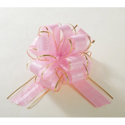 リボンワンタッチリボンフラアリーNo.7ピンク