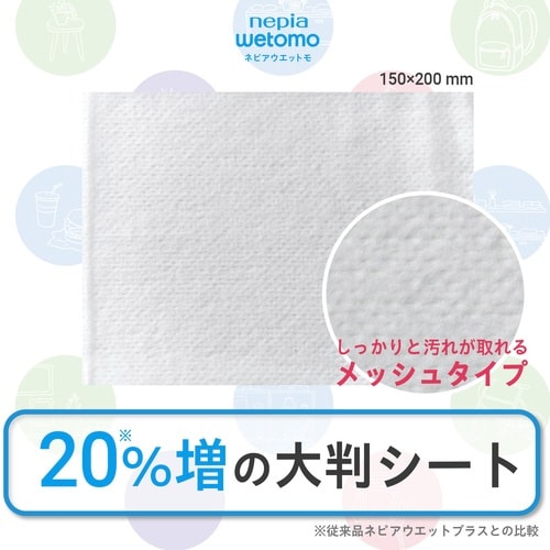 ネピアwetomo除菌ウエットティシュノンアル