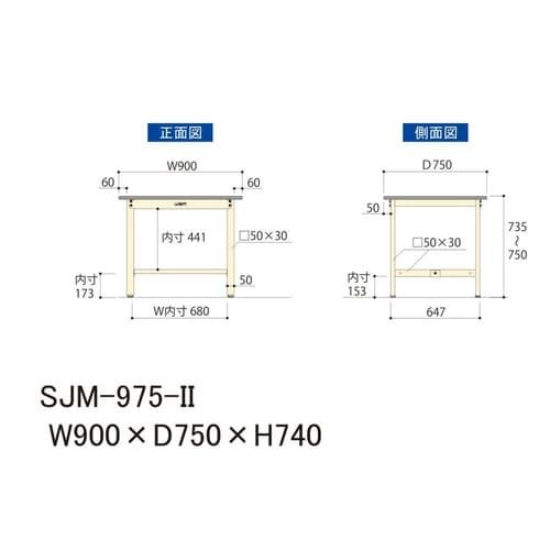 中量作業台固定式SJM−975−II