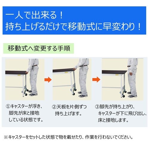 実験台ワンタッチ移動SLMU−1890TT−BRW