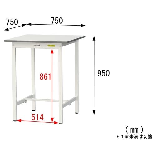 軽量作業台固定式SUPH−775−WW