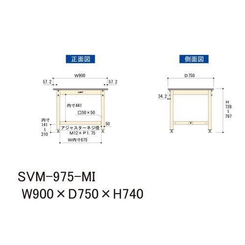 中量作業台固定式SVM−975−MI