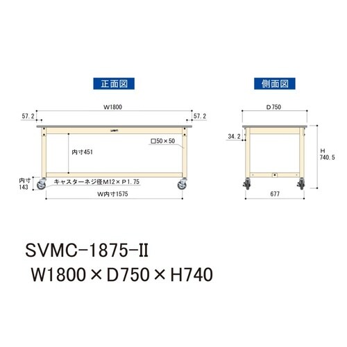 中量作業台移動式SVMC−1875−II