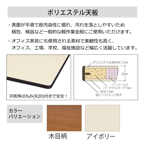 軽量作業台中棚付SWPH−1575TTS2−MI