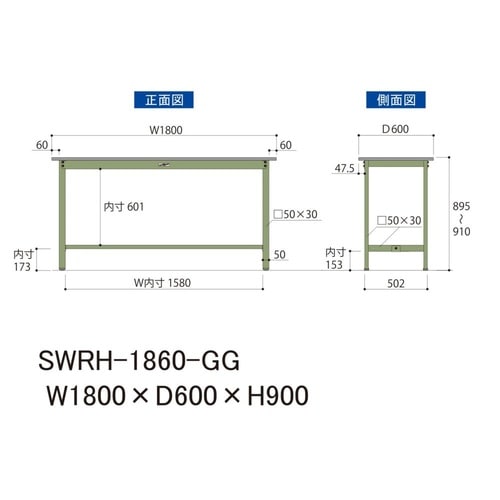 軽量作業台固定式SWRH−1860−GG