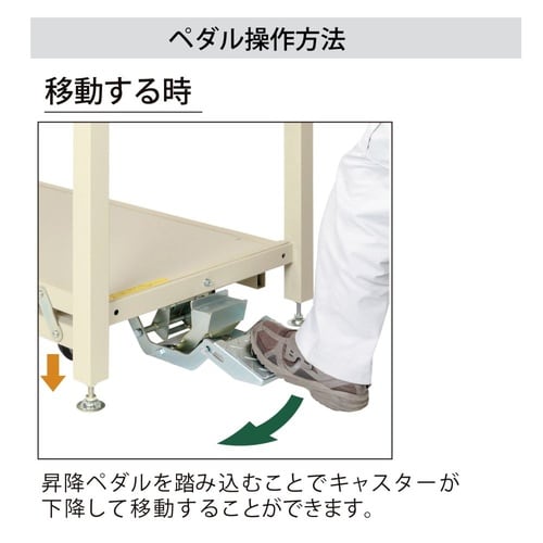 重量作業台ペダル移動式SXNP−1875−NI