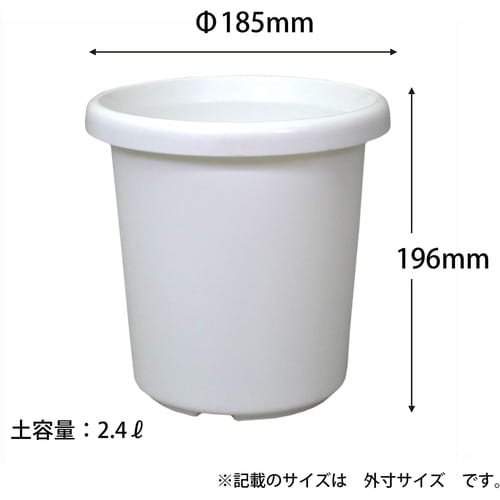 長鉢F型 6号 ホワイト