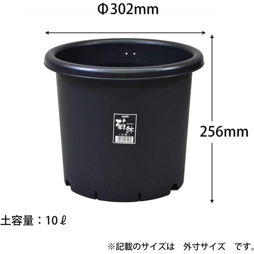 菊鉢 9号 ブラック