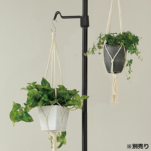 ボタニー キャスター付ハンギングポール ブラック