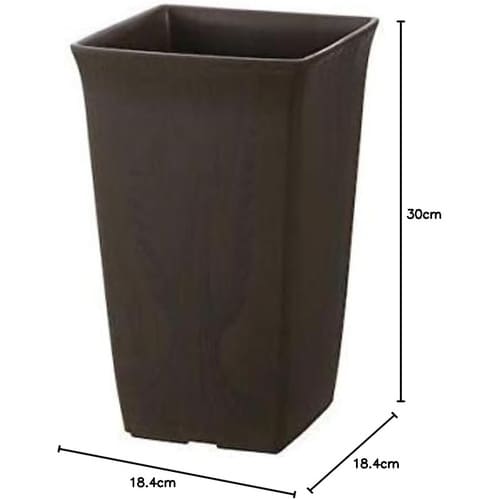 フォーレ スクエアポット 8号 ダークブラウン