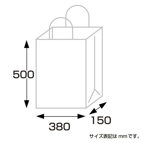 手提げ袋マットブラック380×150×500×10