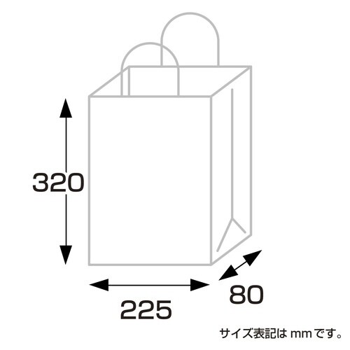 手提げ袋ブライト225×80×320シロ×10