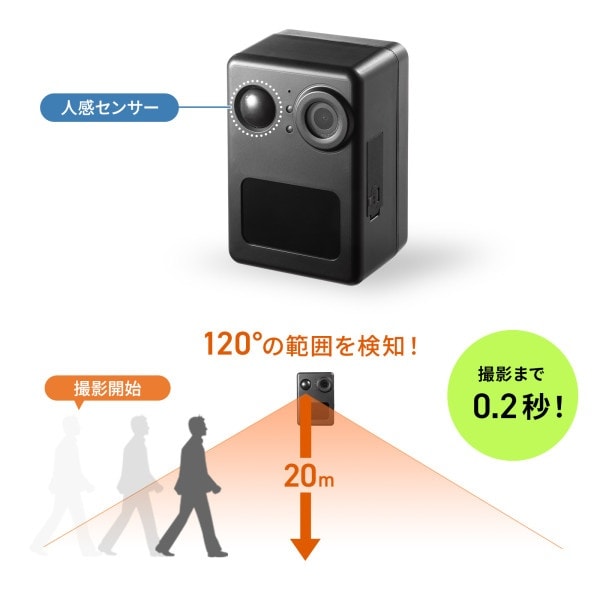 バッテリー内蔵小型トレイルカメラ