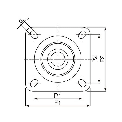 75mm キャスター(自在金具・左ブレー