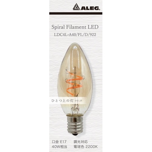 LEDランプC形40W形クリア・アンバー色E17