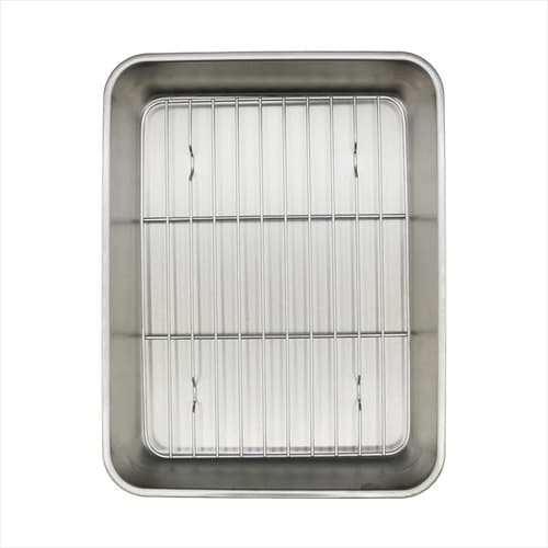 Kitchen+a ステン アミ付角バット L