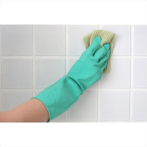 バスルーム用ゴム手袋 グリーン M