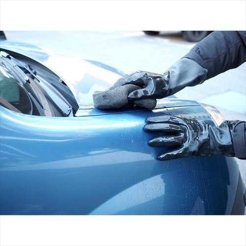 アウトドア用ゴム手袋 ブラック L