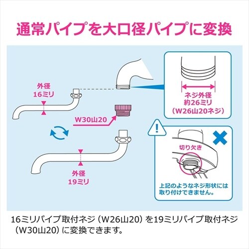 パイプ取付アダプター GA−HW022