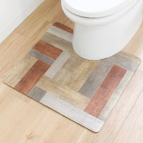 拭いてお手入 トイレマット 55x60 木 BR
