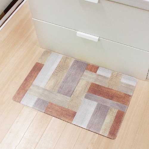 洗面マット 45x70 ウッド BR