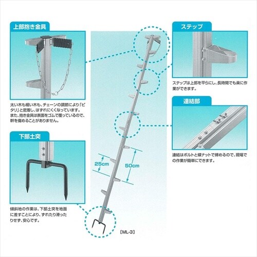 アルミ製ハシゴ モンキーラダー 6m
