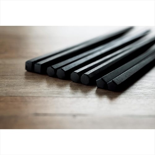 八角縞黒檀 浄法寺漆仕上げ 22cm